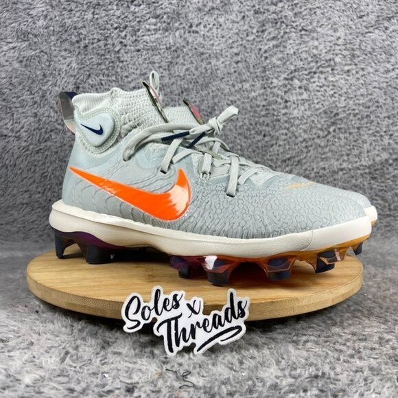 Nike Alpha Huarache NXT MCS Mid Baseball SZ 11 Men Grey Orange HF1132-001 main image 4